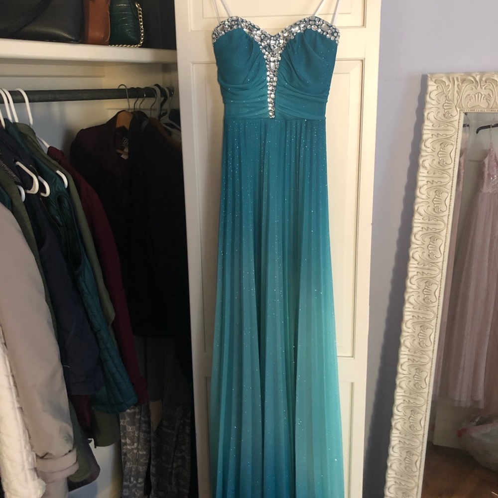 Strapless prom / formal / full length dress